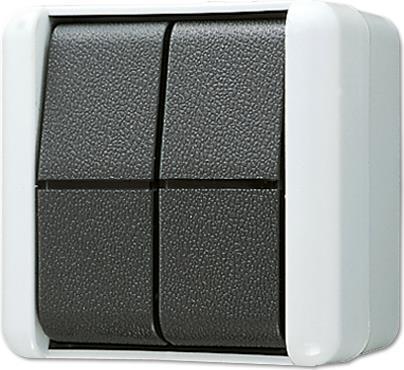 JUNG 809W Electric Pushbutton Switch - Black/White (809W)