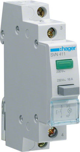 Hager SVN411 pulse switch IP20 17.5 mm x 83 mm