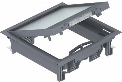 OBO Bettermann Device Insert GES4-2U10T - 7011 Iron Grey (7405145)