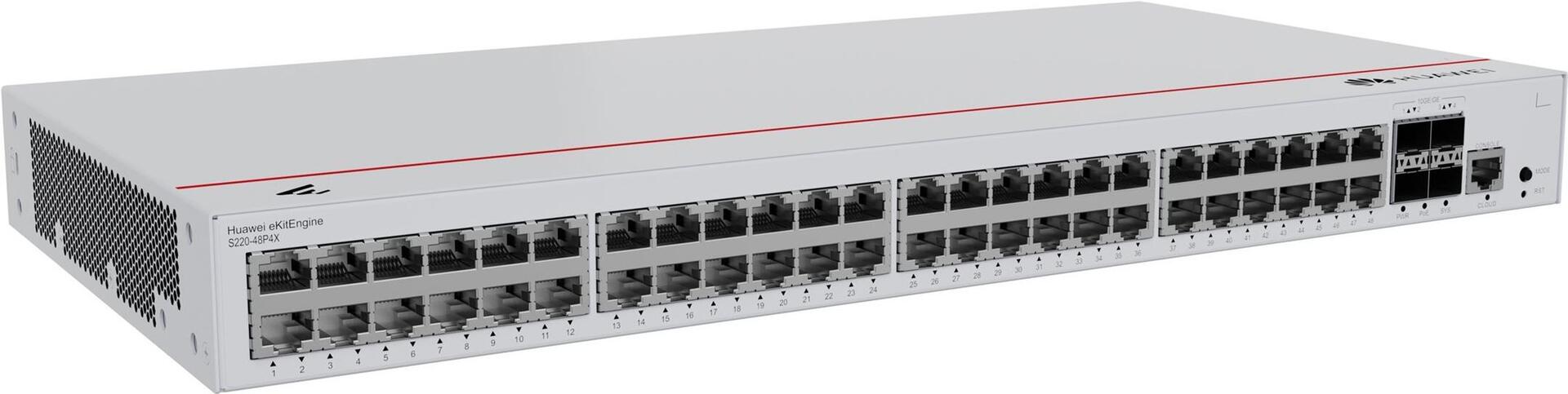 Huawei S220-48P4X Gigabit Ethernet (10/100/1000) Power over Ethernet (PoE) 1U grey (98012378)