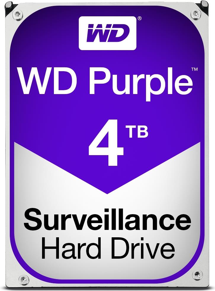 WD Purple Surveillance Hard Drive WD40PURZ - 4TB - Internal - 3.5" - SATA 6Gb/s - 5400 rpm