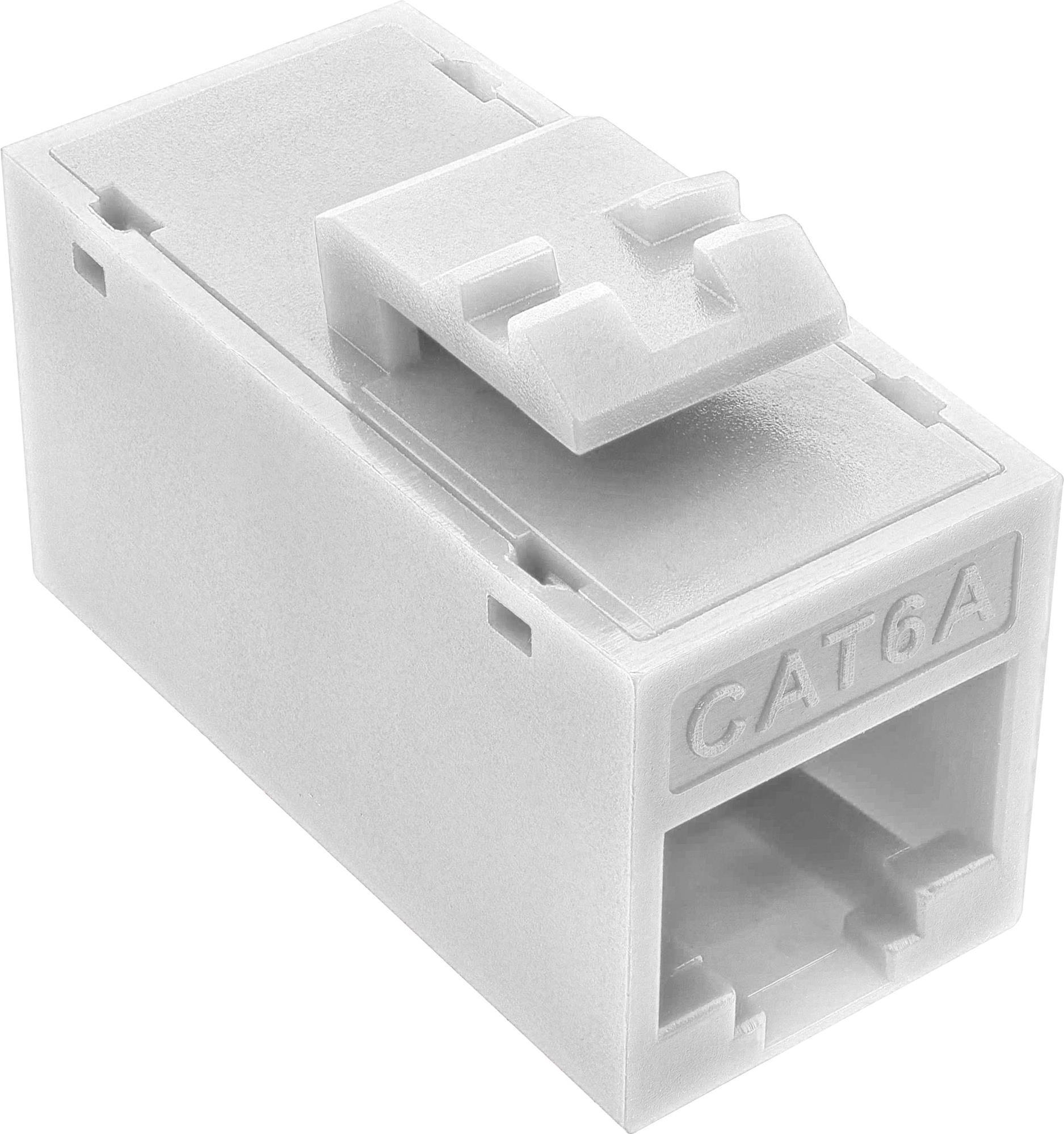 InLine Cat.6A Keystone RJ45 Female/Female Connector, 8-Pack, Unshielded, 500MHz, Suitable for 19" Racks 1-Verdrahtung