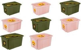 keeeper Storage Box Karolina 'Emoji Hearts' 24 L with Lid PP Pink 1223758135200