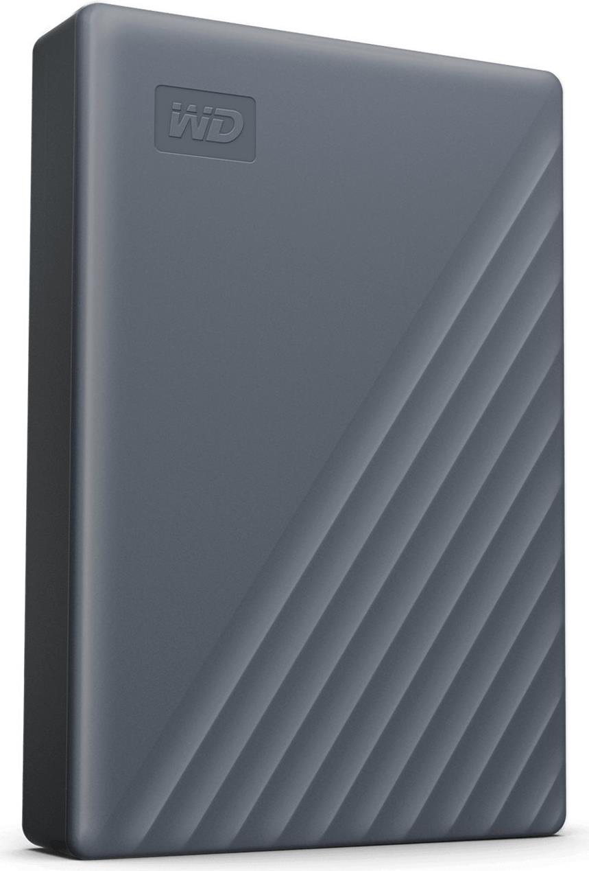 WD My Passport WDBRMD0050BGY-WESN - Hard drive - encrypted - 5TB - external (portable) - USB 3.2 Gen 1 - 256-bit AES - Silicon