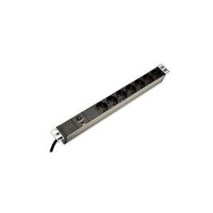 DIGITUS DN-95403 7-Way Power Strip with Overload Protection Rack-Mountable