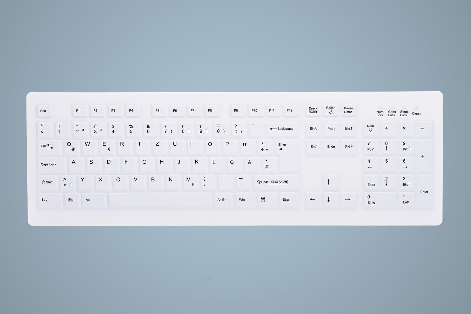 Active Key AK-C8100FA-UVS-W/GE USB Keyboard QWERTY UK English - White