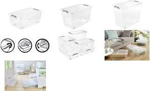 keeeper Storage Box "leo" - 74 Liters - Transparent - Dimensions: 590 x 380 x 470 mm - Model 1100400100000