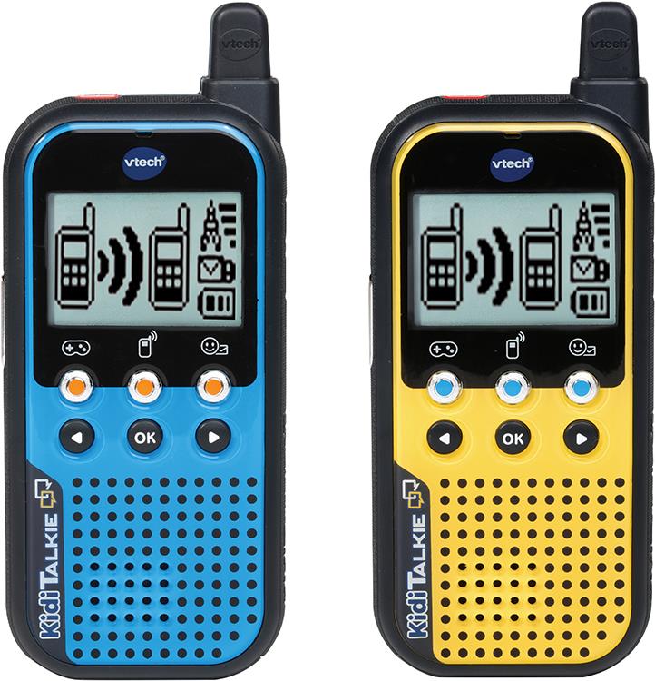 VTech KidiTalkie Walkie-Talkie for Children, Blue and Yellow, 4 Years and Up (80-518564-004)