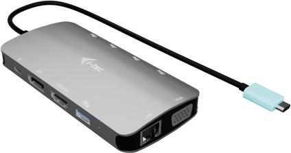 i-tec USB-C Metal Nano 3x Display Docking Station 1x DP 1x HDMI 1x VGA 1x GLAN 1x USB-C Gen1 4x USB-A Gen1 Power Delivery