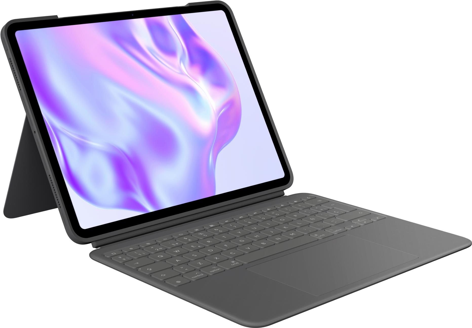 Logitech Combo Touch - Tastatur und Foliohülle - mit Trackpad - hinterleuchtet - Apple Smart connector - QWERTY - Spanisch - Graphite - für Apple 13-inch iPad Pro M4 Wi-Fi, M4 Wi-Fi + Cellular (920-012667)