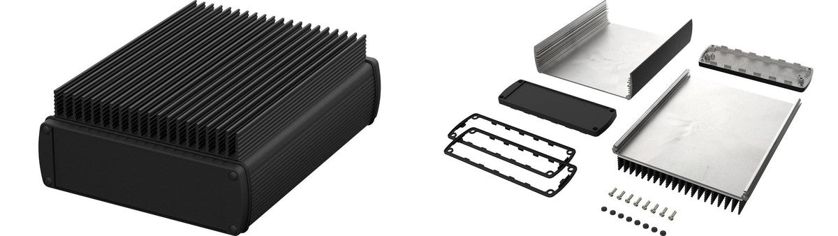 Bopla ABPH 1600-0200 K ALUBOS_SET Profile Housing 169 x 200 x 52 mm Aluminum Black (RAL 9005) 84516200.HMT1