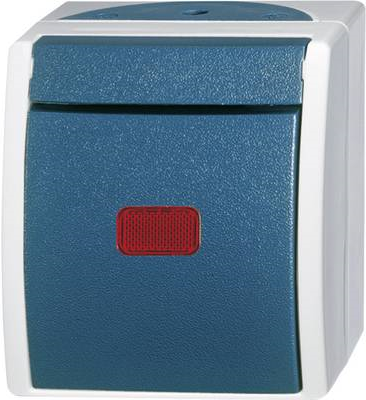BJ Ocean Rocker Switch Waterproof Red Dome AP Nebum Indicator Grey/Blue-Green (2601/6SKW-53)