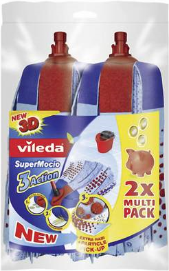Vileda SuperMocio 3Action Mop 2 Pieces
