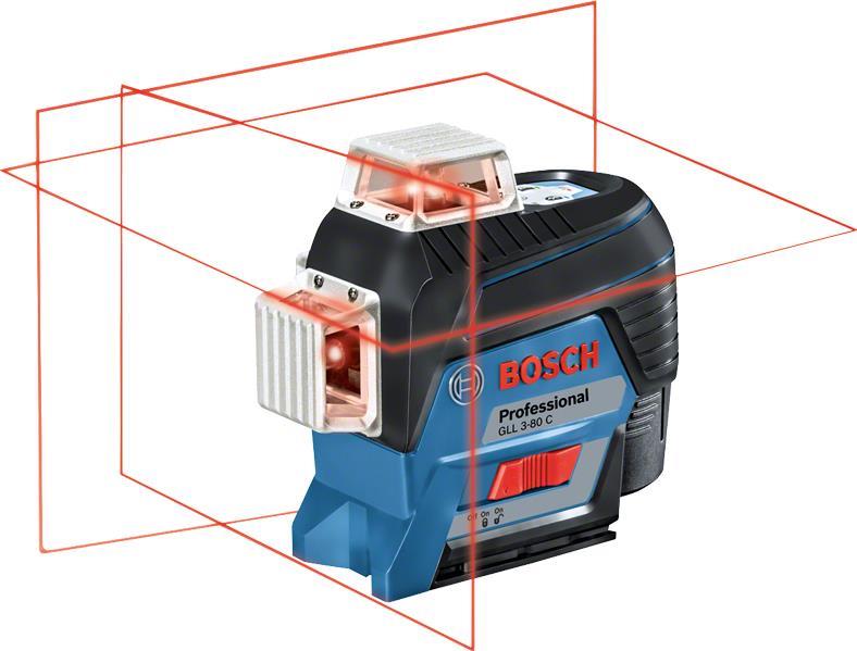Bosch GLL 3-80 C Professional - Cross Line Laser Level (0 601 063 R00)