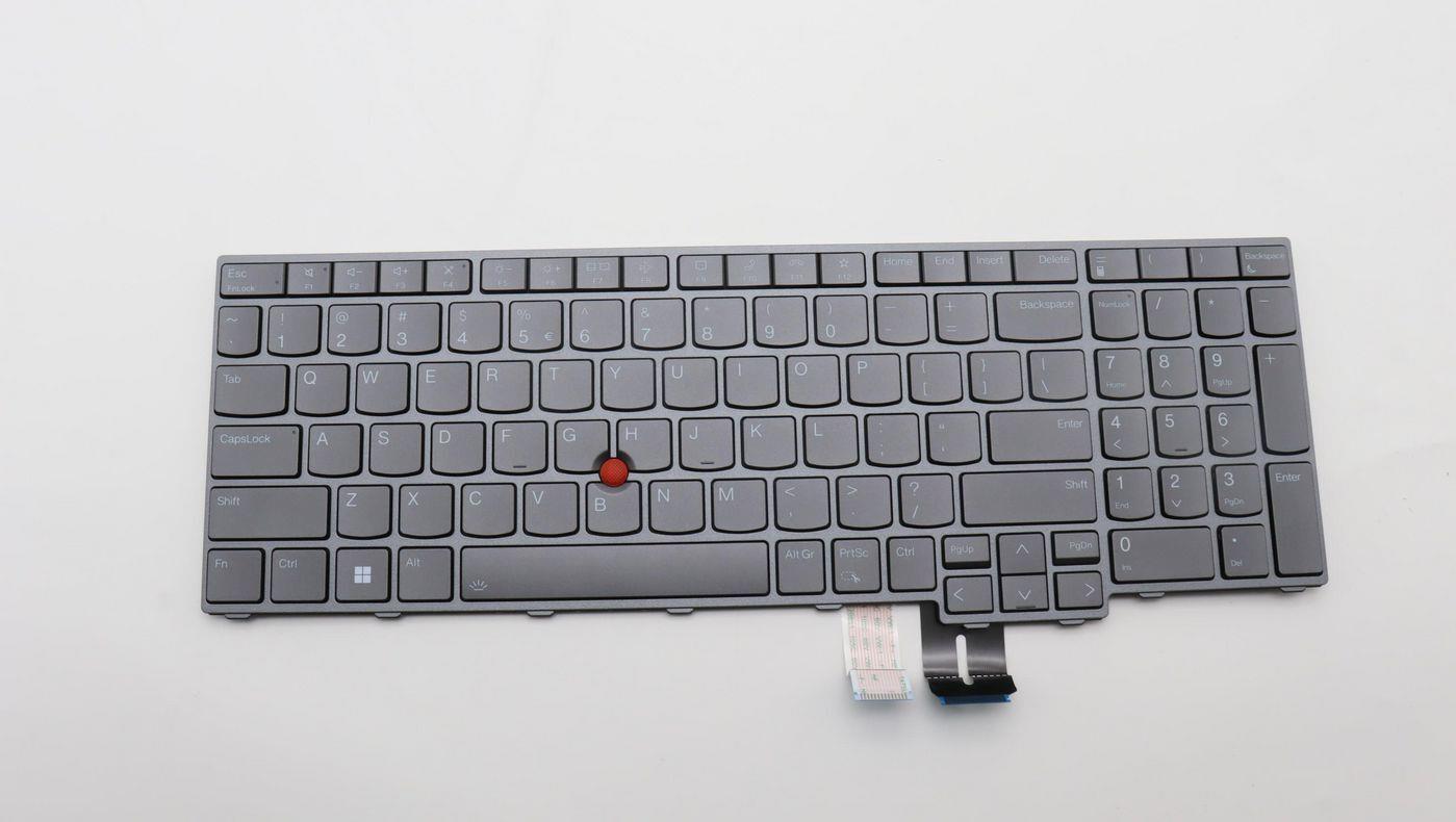 Lenovo Chicony - Replacement Keyboard - Backlit - QWERTY - Grey - for ThinkPad P16 Gen 1 21D6 21D7 5N21F39345