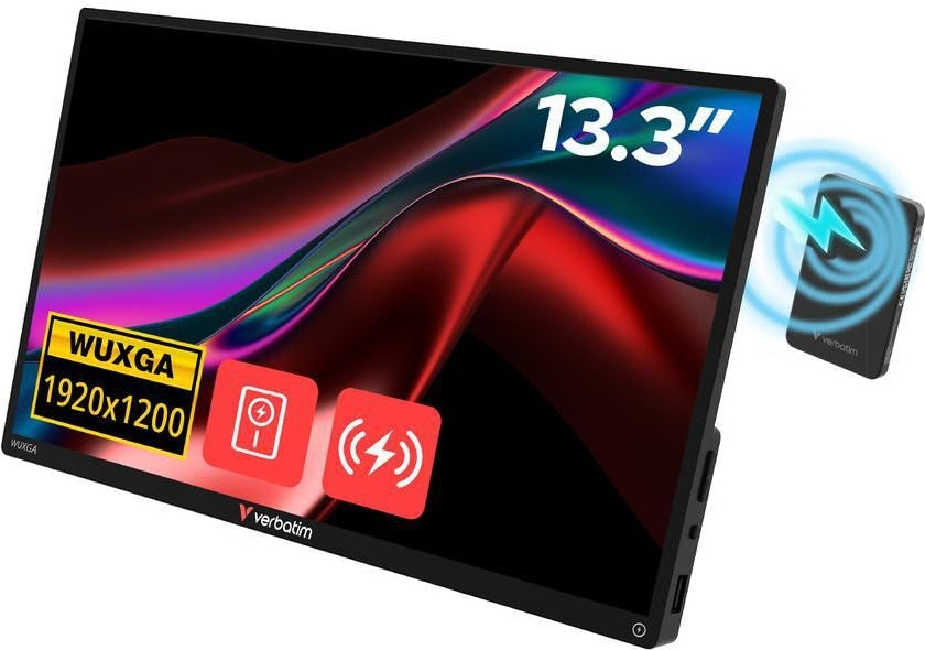 Verbatim 13.3" Wireless Touch Monitor - Full HD, IPS, 1920 × 1200