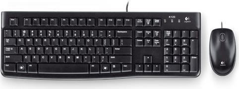 Logitech Desktop MK120 USB Keyboard and Mouse Combo HRV SLV EER (920-002549)