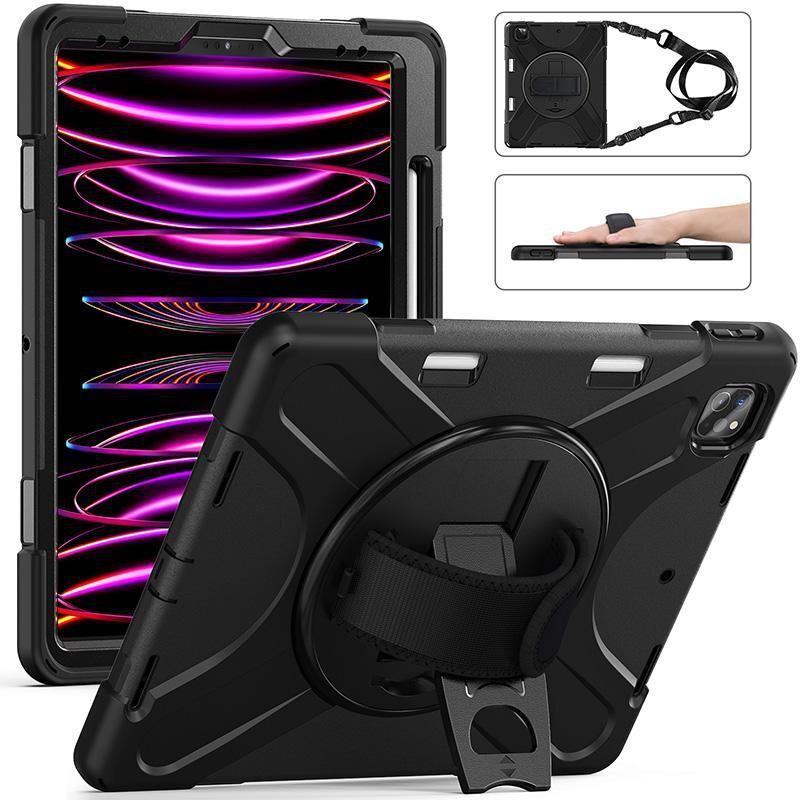eSTUFF AUSTIN Defender Case for iPad Air 12.9 2024 with Hand Strap (ES681559-BULK)