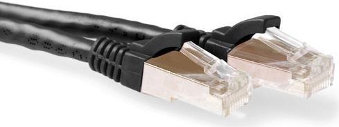 ACT Black 15 meter LSZH SFTP CAT6A patch cable snagless with RJ45 connectors CAT6A S/FTP LSZH SNG BK 15.00 M (FB7915)