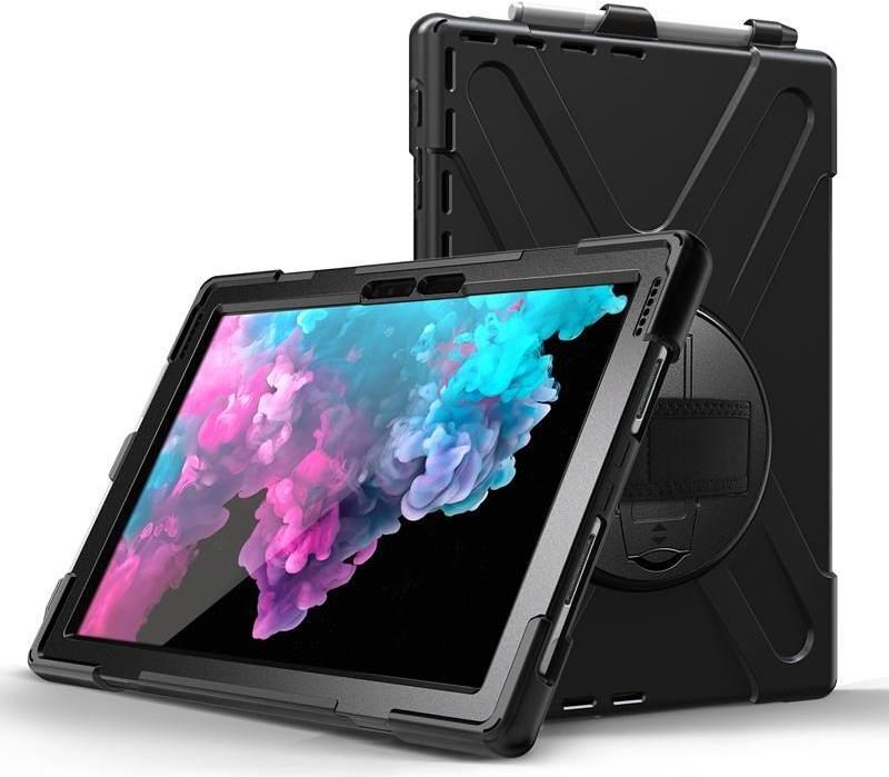 eSTUFF Defender Case - Back Cover for Tablet, Black - for Microsoft Surface Pro (Mid 2017), Pro 4, Pro 6, Pro 7 (ES681890-BULK)