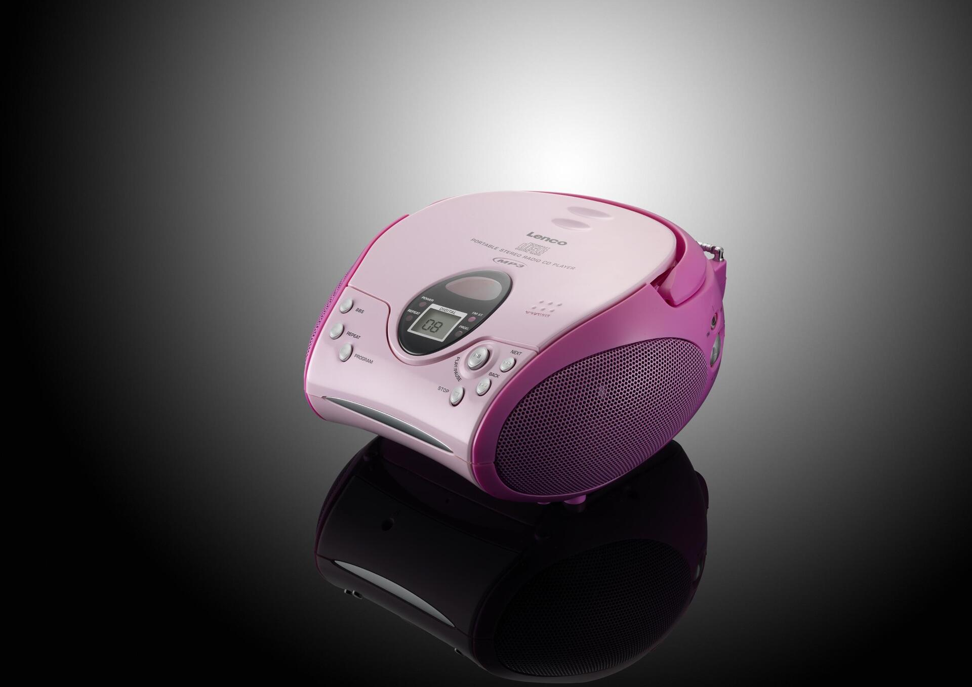 Lenco SCD-24 Ghettoblaster, Pink