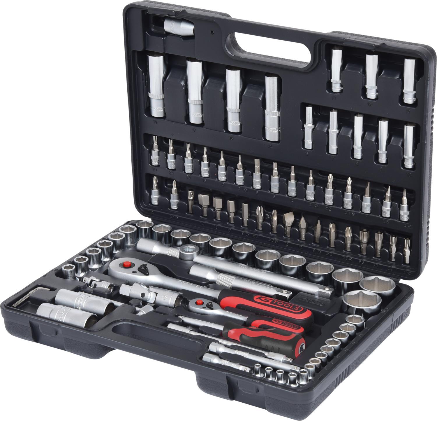 KS TOOLS - Knarre - 94 Stücke - 1/4", 1/2" Koffer