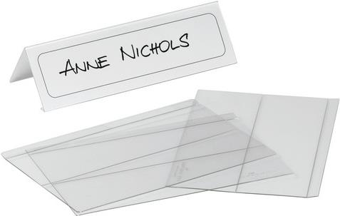 DURABLE Nameplate Stand 61/122x210 mm PET 10 Pack | Model 804819