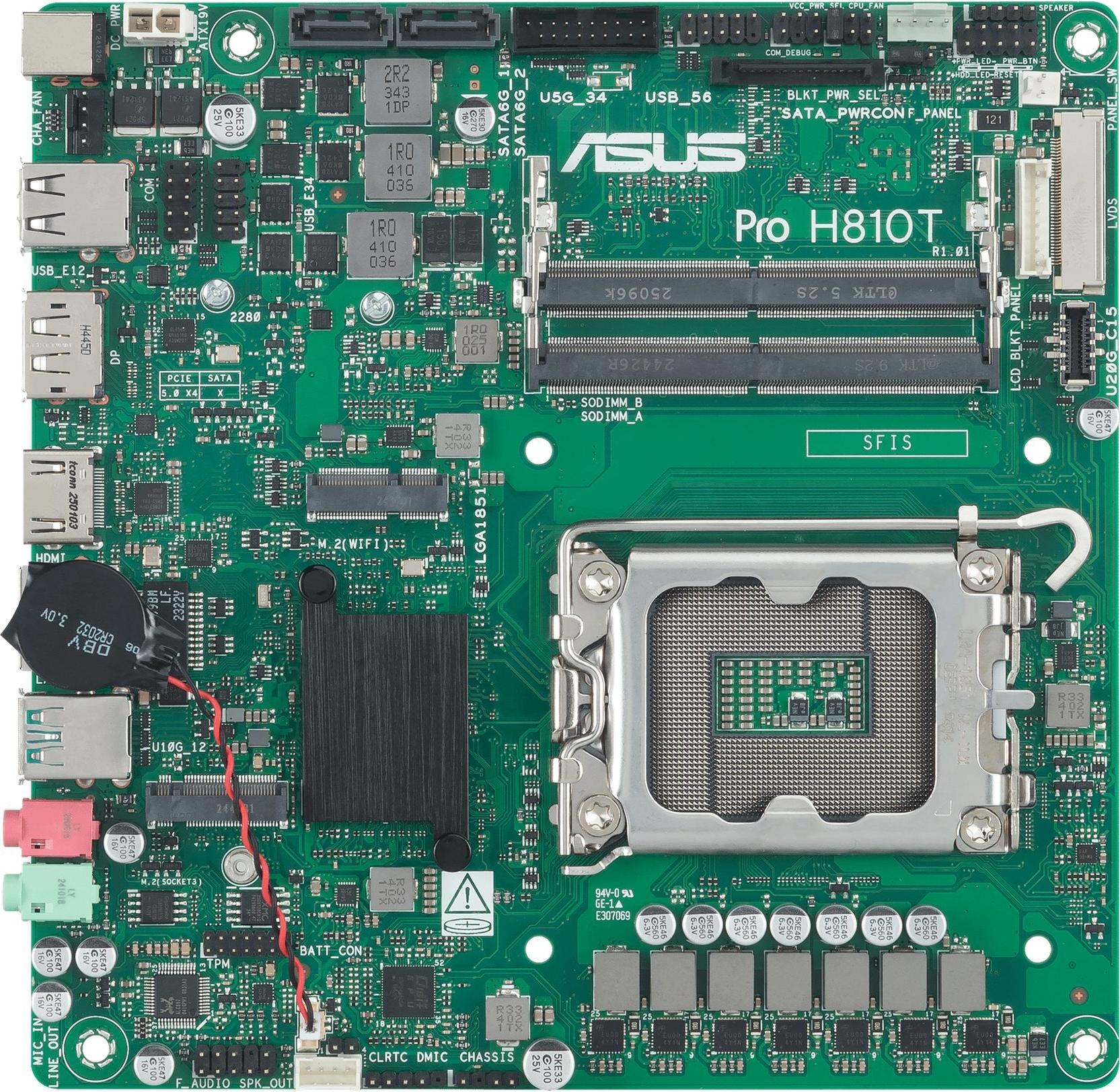 ASUS PRO H810T-CSM Motherboard Thin Mini ITX LGA1851 - 90MB1LGM-M0EAYC