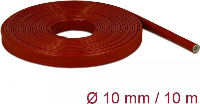 DeLOCK Fire-Proof Sleeving Silicone-Coated - Flexible Kabelleitung - 10,0m - Rot (18899)
