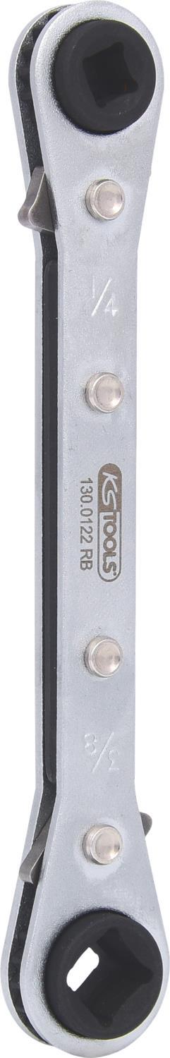 KS TOOLS 10.20 cm (4") Reversible Ratchet Wrench for Cold and Air Conditioning Systems (130.0122)
