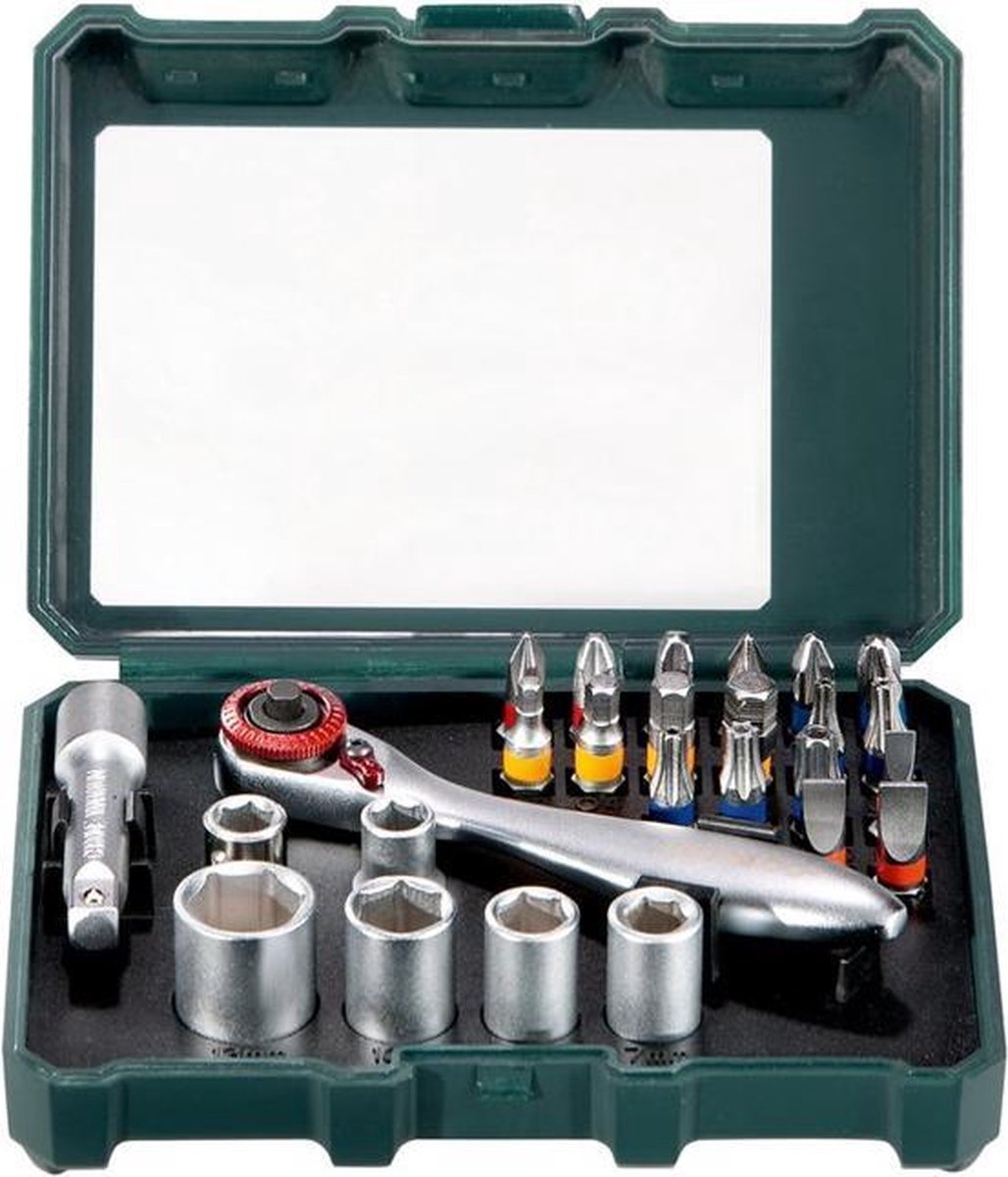 Metabo Bit and Ratchet Set, 26 Pieces (626701000) 26-piece