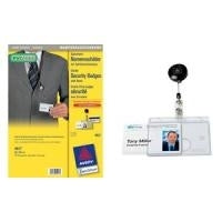 AVERY Zweckform Double Security Name Badge, 90 x 54 mm, transparent, hard box, PVC-free (4827)