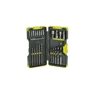 Ryobi RAK30MIX Screwdriver and Drill Bit Set for Wood and Masonry - 30 Pieces 5132002254