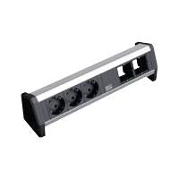 Bachmann DESK Power Strip GST18i3 - 2 Outlets - 10 cm Cable - Black - Model 902.011