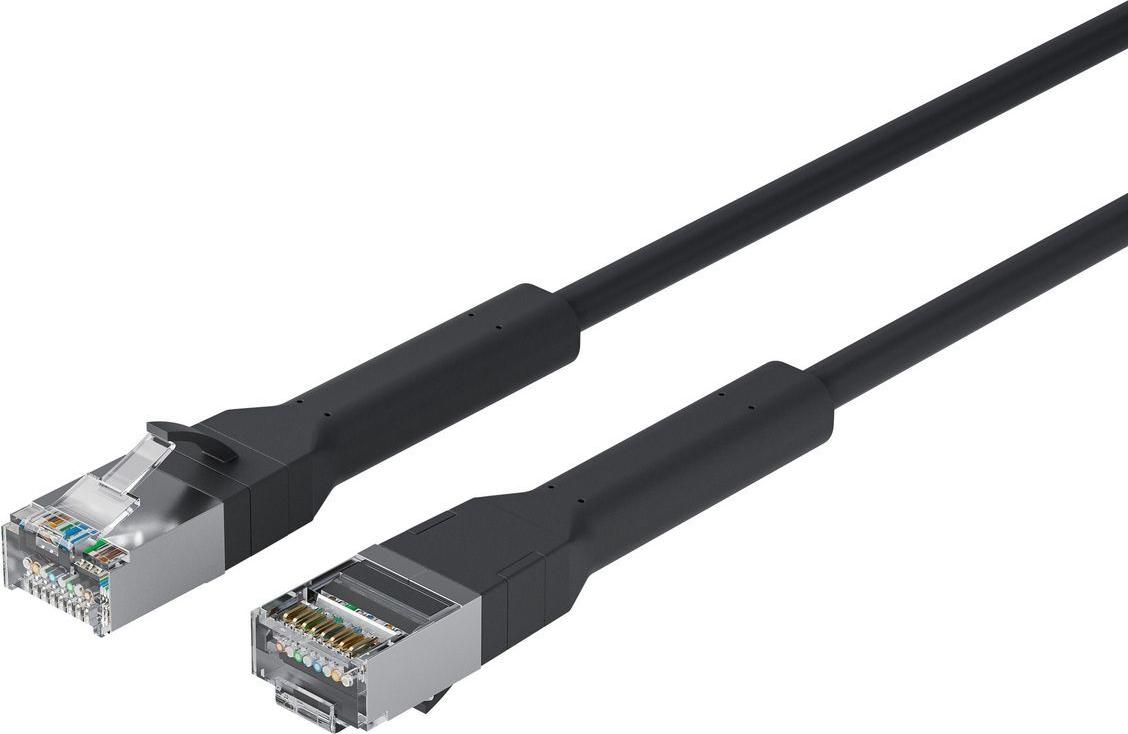 Lanview CAT6A U/FTP Network Cable 3 m Black LV-6AFTP-FLEX-ANG-03B-S