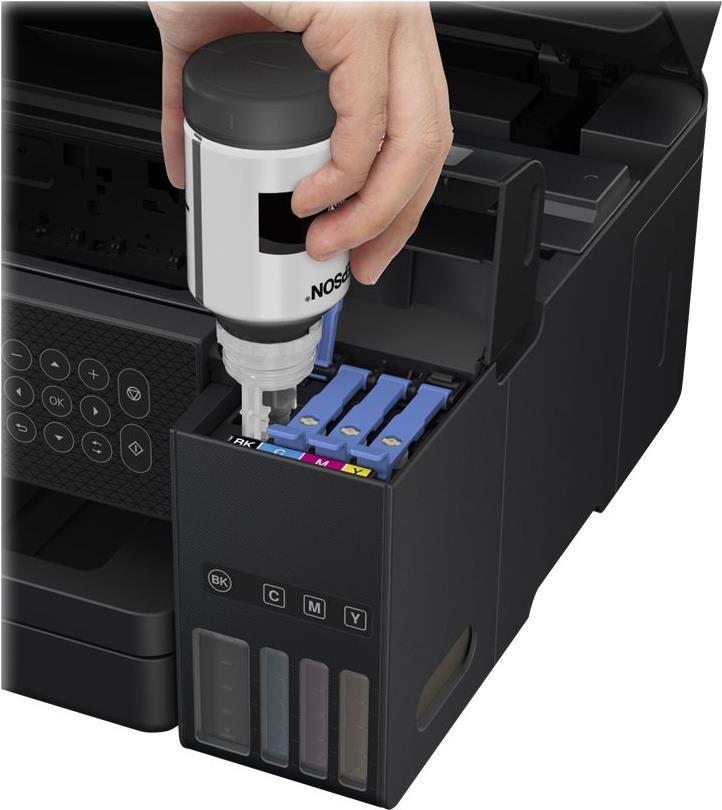 Epson EcoTank ET-3850 - Multifunktionsdrucker - Farbe - Tintenstrahl - A4/Legal (Medien) - bis zu 15.5 Seiten/Min. (Drucken) - 250 Blatt - LAN, Wi-Fi (C11CJ61402)