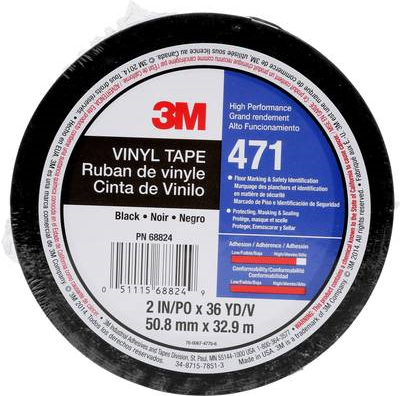 3 M 471IW-S50-D PVC Adhesive Tape Black 33 m x 50 mm
