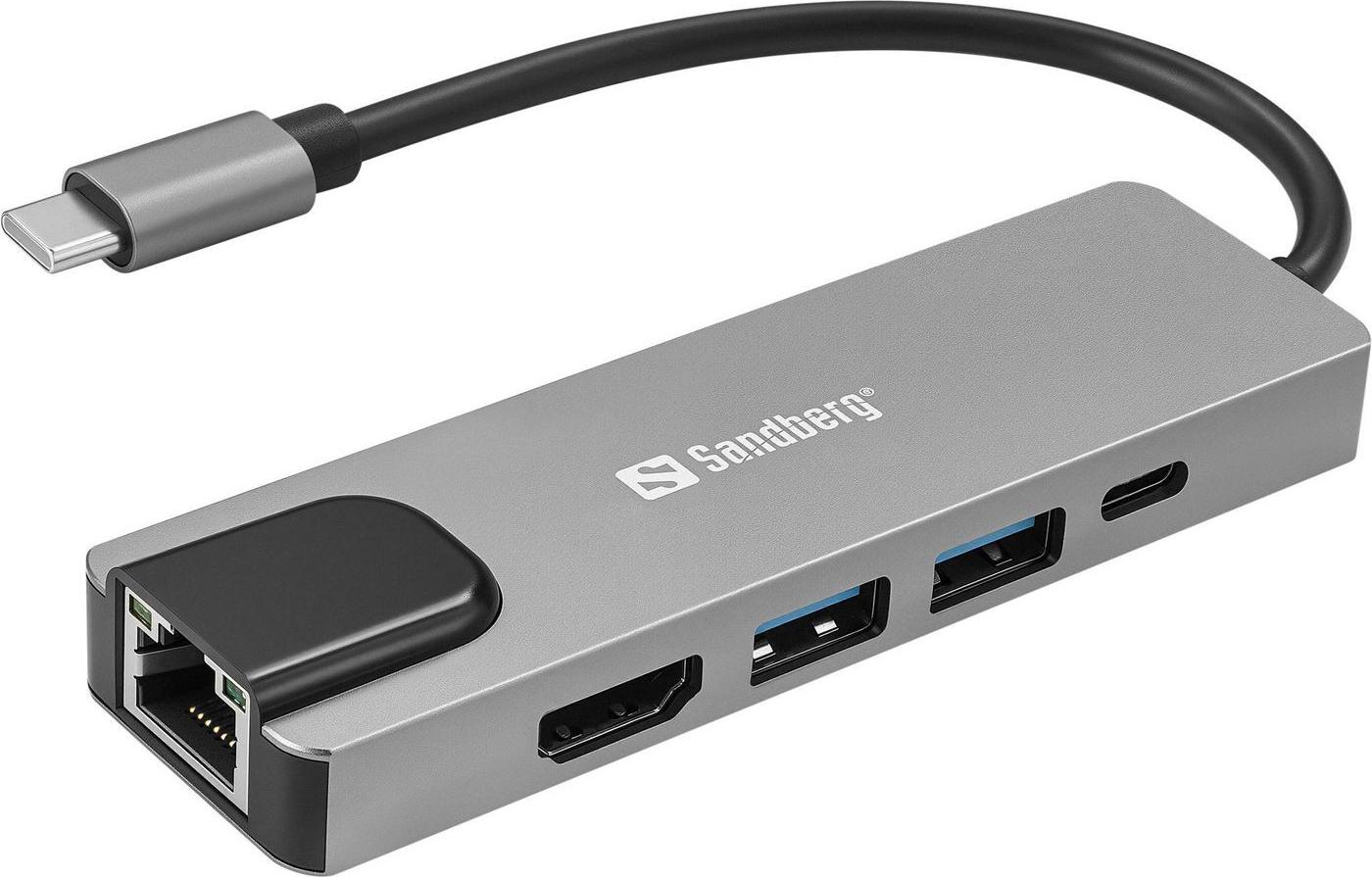 SANDBERG Docking Station USB-C HDMI 1GbE