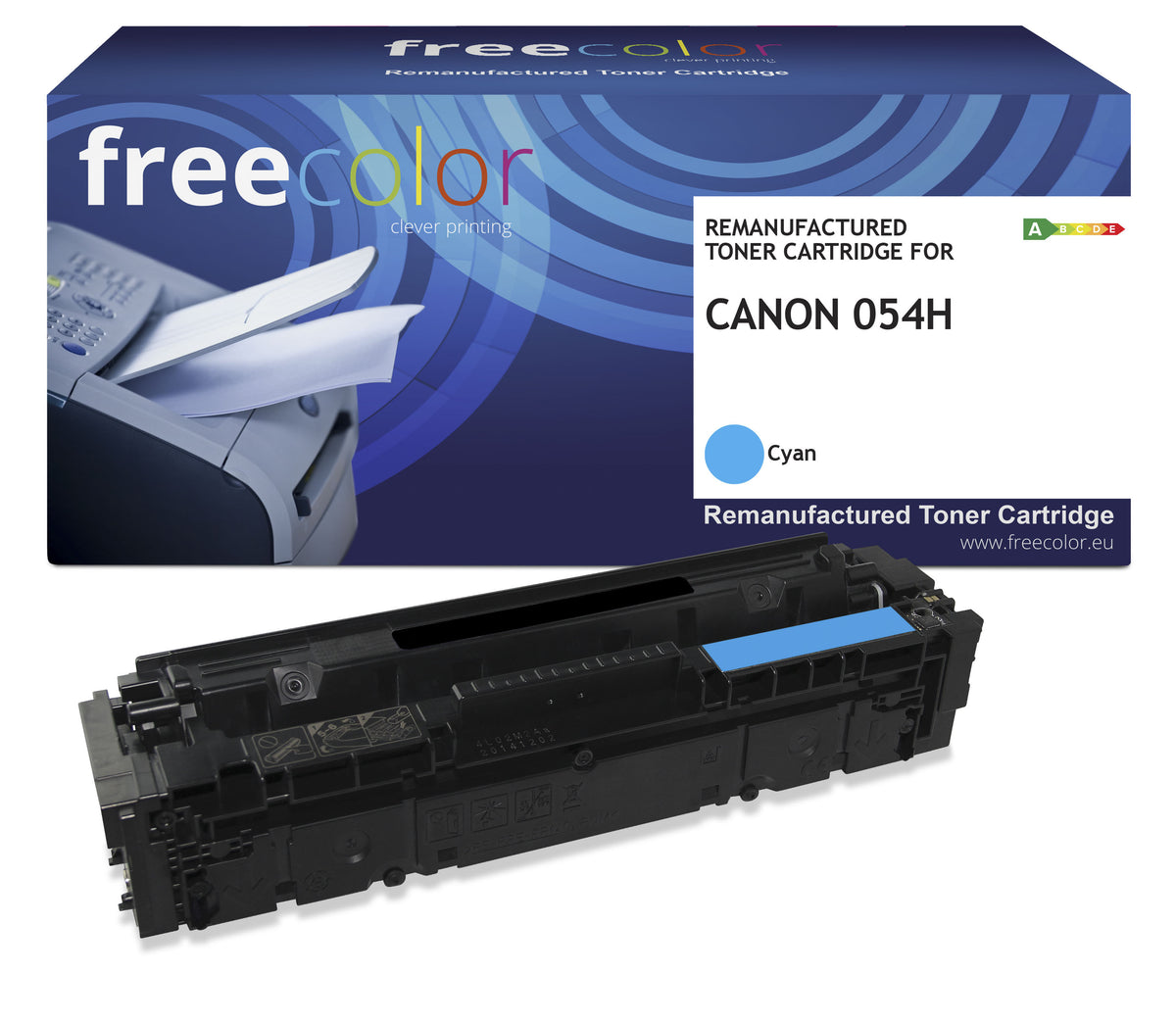freecolor Toner Canon 054H 3027C002 cyan remanufactured - Wiederaufbereitet - Kompatibel (K18638F7)