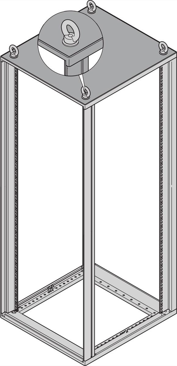 SCHROFF Recessed Crane Eye for Roof - 4 Pieces - Model 27230066