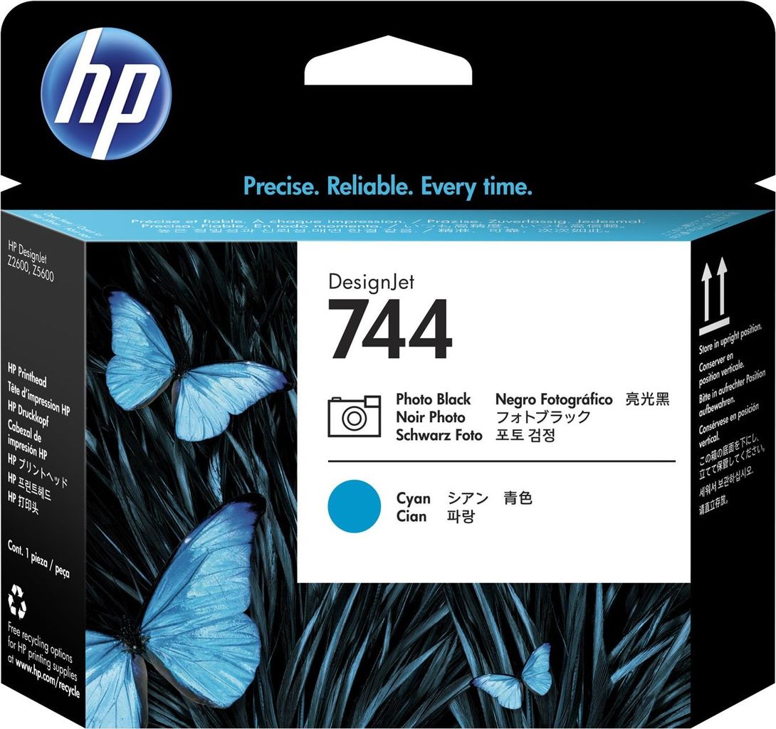 HP 744 - Cyan, Photo Black - Printhead - for DesignJet Z2600 PostScript, Z5600 PostScript (F9J86A)
