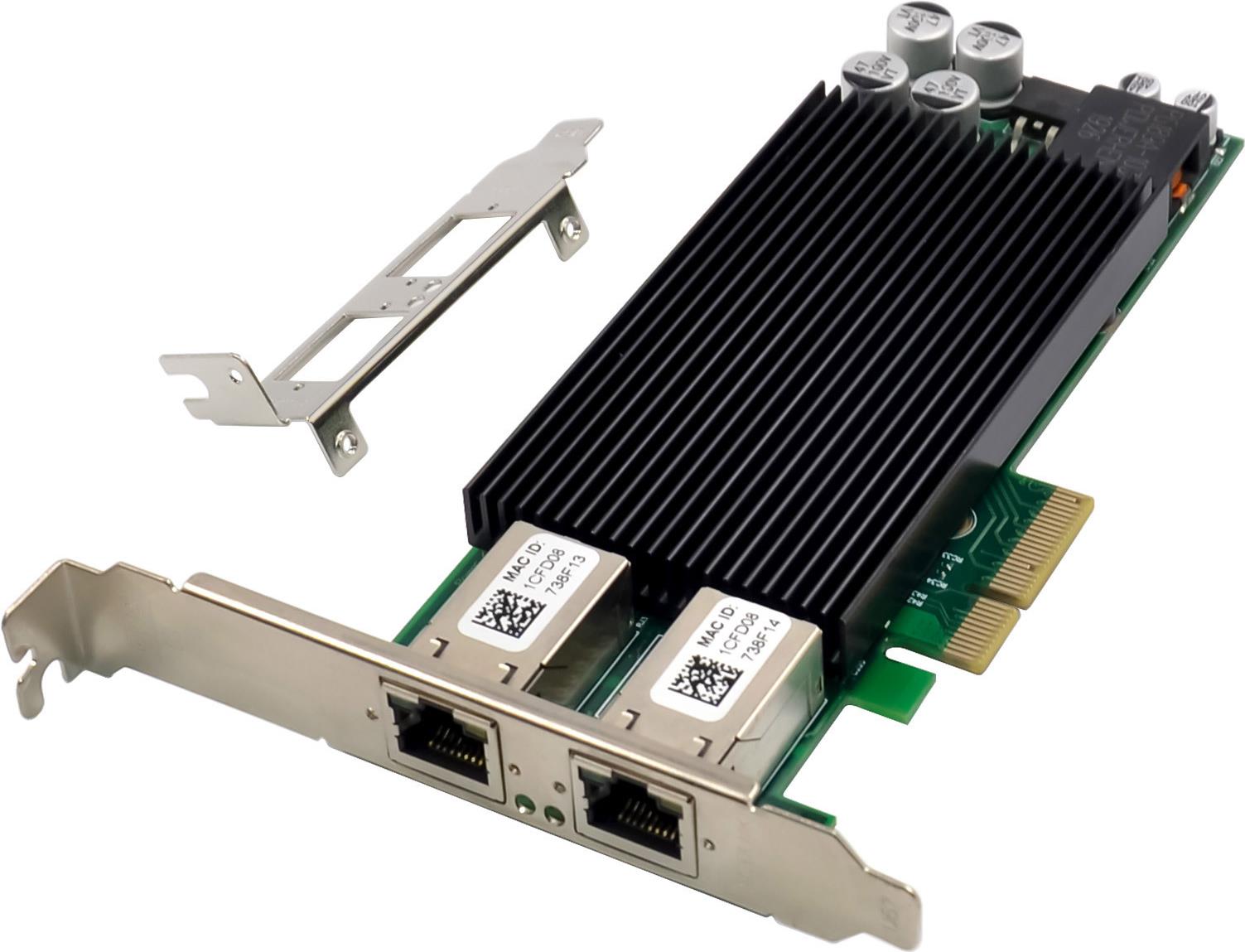 InLine Dual Gigabit Network Card - 2x RJ45 1 Gb/s PCIe x4 PoE+ - 51125P