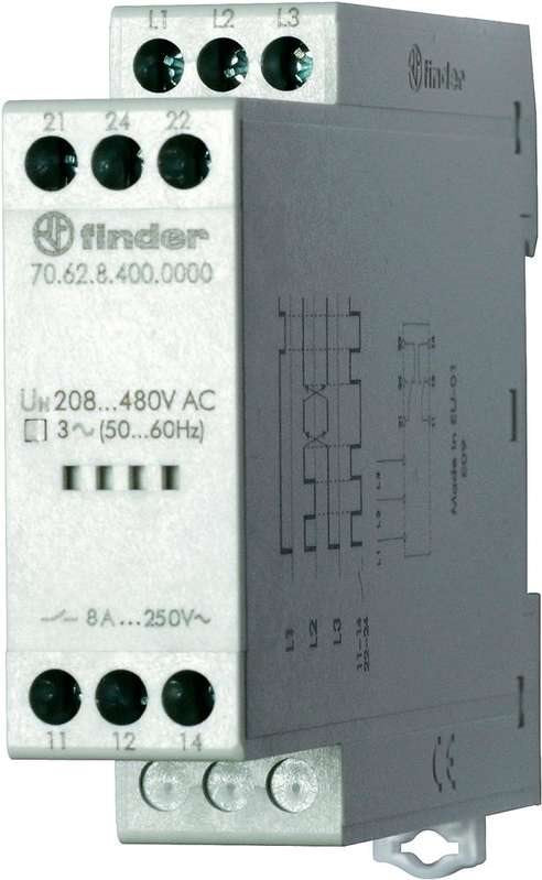 Finder 3-Phase Network Monitor 70.62.8.400.0000 (208 - 480 V/Ac)