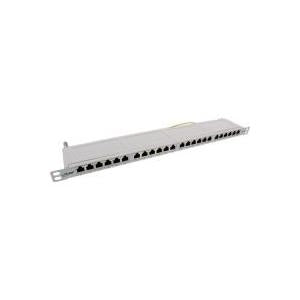 INLINE Patch Panel RJ-45 x 24 - Light Gray, RAL 7035 - 0.5U - 48.3 cm (19")