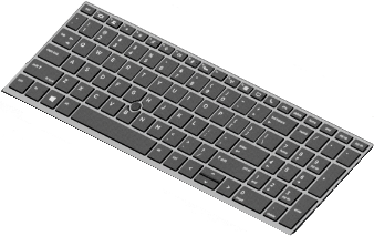 HP - Ersatztastatur Notebook - hinterleuchtet - Deutsch - für EliteBook 755 G5 (L14366-041)