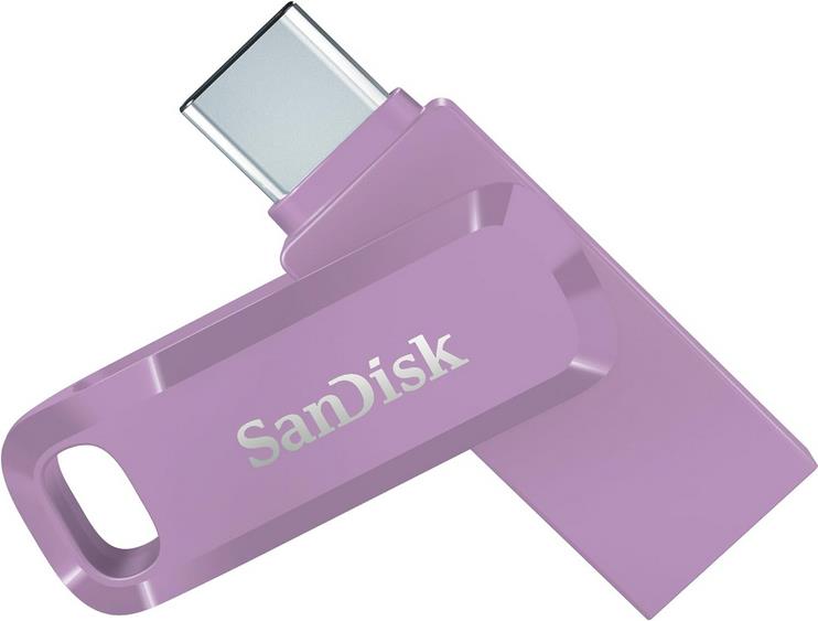 SanDisk Ultra Dual Drive Go - USB Flash Drive - 128GB - USB 3.2 Gen 1/ USB-C - Lavender (SDDDC3-128 G-G46L)