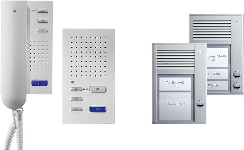 TCS home:pack Audio Intercom System for Two-Family House PSC2120-0000 2-button ISH3130 BVS20