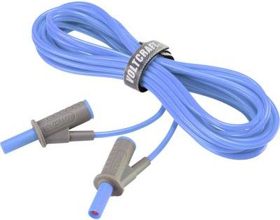 Voltcraft VC-8063470 High-Flex Safety Measuring Lead [4 mm Banana Plug - 4 mm Banana Plug] 5 m Blue 10 A
