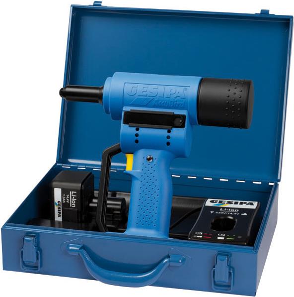 GESIPA AccuBird 2.4-5 mm Cordless Blind Riveter - 2.2 kg - GESIPA in Sheet Metal Case