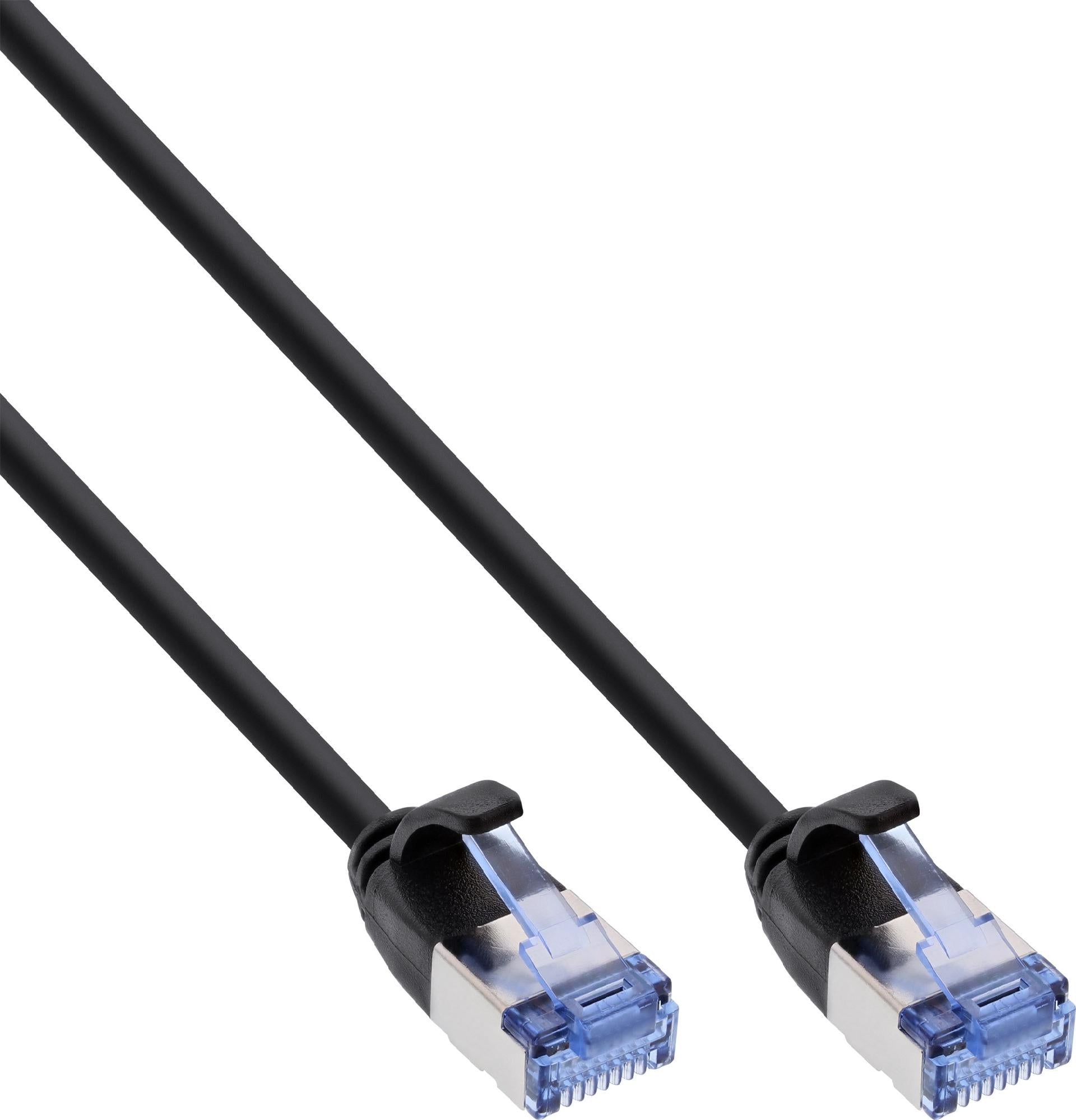 InLine 60-Pack Slim U/FTP PiMF Cat.6A Black Network Cable (B-71903S)